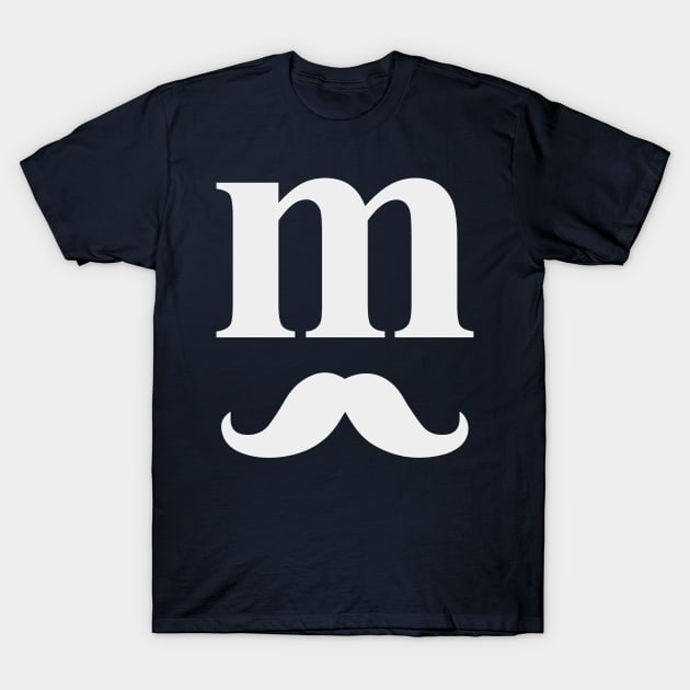 funny Letter M Lower Case m Alphabet with mustache  T-shirt T-Shirt T-Shirt T-Shirt by NaniMc